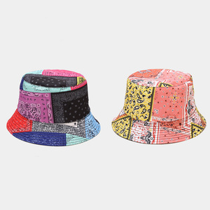 Bonne qualité motif personnalisé partout impression seau chapeaux confortable coton soleil chapeaux large bord-pour la pêche décontracté voyage usage quotidien - Product Image 2