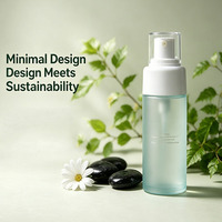Botol Pompa Vakum Kosmetik Isi Ulang Warna-warni Dapat Disesuaikan, Plastik Buram, Kosong, 15ml 30ml 50ml, Set Lotion Perawatan Kulit