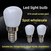 Ampoule LED pour réfrigérateur, culot E14, petite vis, verre, économe en énergie, blanc laiteux, 2W, double température de couleur (3000K/6500K), usage résidentiel