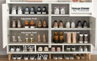 Meuble à chaussures d'entrée en MDF Premium Écologique, peu encombrant, étroit, pour rangement intérieur domestique, autoportant, pour hall d'entrée 2026
