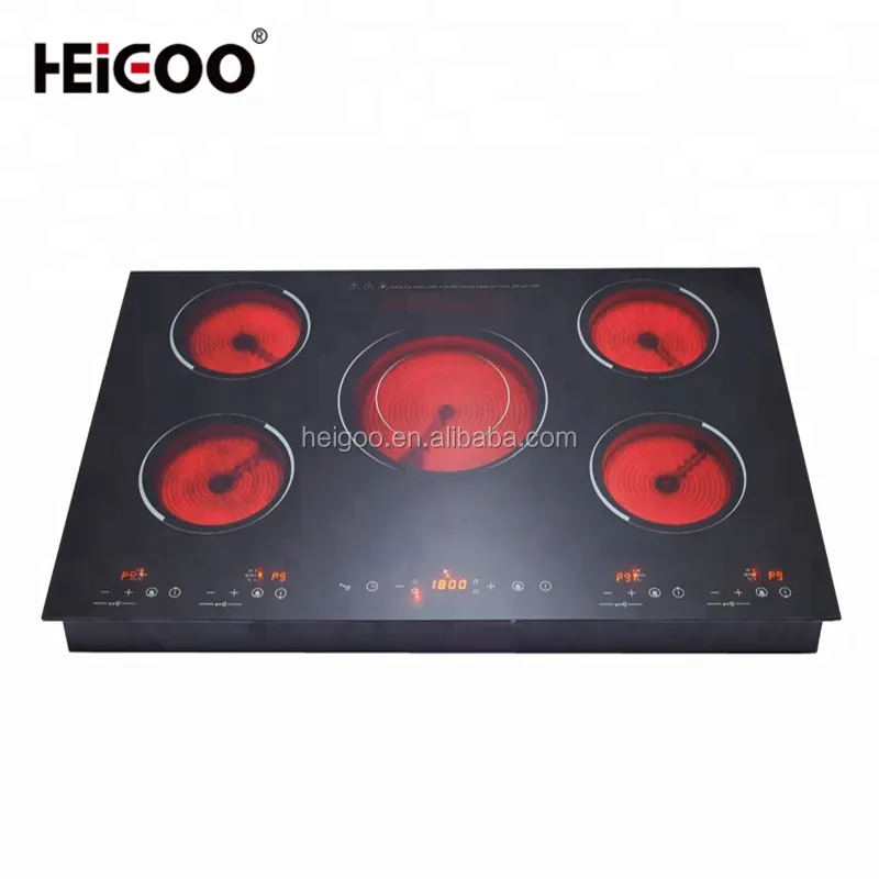 Hot sale new design home kitchen appliance built-in 5 burners stove electric induction infrared ceramic cooker hob