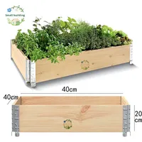 Shiguang Xiaozhu Boîte à fleurs en bois massif moderne écologique Jardinage de bureau Plantation de légumes Boîte en bois rectangulaire 1-3L