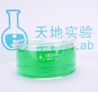 Plat de cristallisation en verre Tiandi Lab 150 x 75 mm à fond plat avec bec verseur