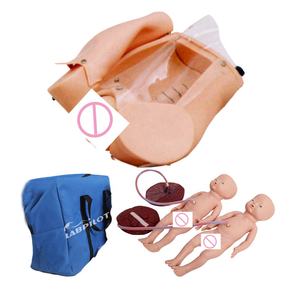 Modèle de <span class=keywords><strong>femme</strong></span> <span class=keywords><strong>enceinte</strong></span> avancé et poupée jumelle, mannequin d'entraînement à l'accouchement - Product Image 1