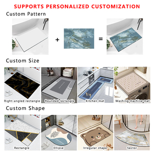 <span class=keywords><strong>Tapis</strong></span> de salle de bain en terre de diatomée de style moderne, <span class=keywords><strong>absorbant</strong></span> et antidérapant, pour l'<span class=keywords><strong>entrée</strong></span> de la douche - Product Image 6