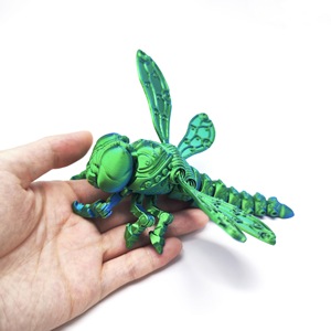 Modèle de <span class=keywords><strong>libellule</strong></span> imprimé en 3D, jouet articulé réaliste et flexible, jouet anti-stress - Product Image 6