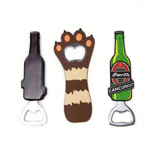 Source Manufacturer Personalized Wedding Pvc Souvenir Rubber Bottle Opener <b>Fridge</b> Magnet - Product Image 3
