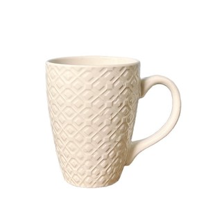 Mug à café en céramique, porcelaine blanche, forme irrégulière, motif uni, usage général - Product Image 5