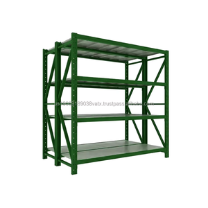 <b>4</b>-<b>Tier</b> Boltless Assembly Metal Warehouse Rack Medium Duty Long Span Shelving with Shelf <b>Storage</b> for Medium Load Capacity - Product Image 2