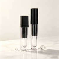 Tube de gloss à lèvres en plastique rond carré de couleur unie Jinze avec impression sérigraphique, diamètre 20,5 mm, 5 ml/3 ml