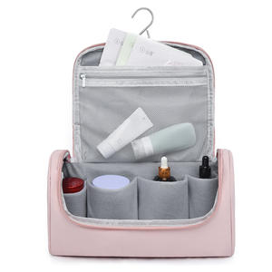 Bolsa de Maquillaje Impermeable, Resistente al Desgaste, de Cuero, con Cierre, Plegable, con Asa Suave, Diseño de Caramelo, Gran Capacidad, para Viajes al Aire Libre - Product Image 3