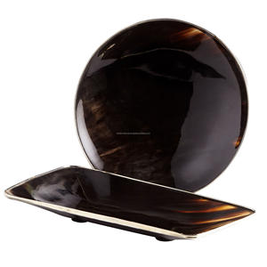 Le plus récent plateau en corne de buffle naturel artisanat taille personnalisée plateaux de service en corne pour taille personnalisée prix bon marché - Product Image 5