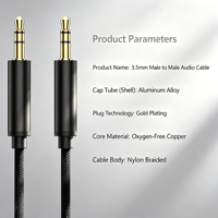 Câble audio AUX mâle-mâle 3,5 mm universel pour haut-parleur de voiture, téléphone, PC, diffusion en direct, casque