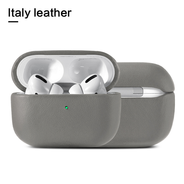 OEM Premium Cowhide Nappa Leather Eco-Friendly & Anti-Wrinkle Earphone Case for Airpods1/2/3 Pro 2nd Cover