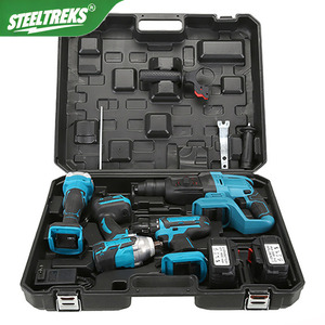 Perceuse sans fil STEELTREKS 21V, kit batterie sans fil, moteur sans balais, clé à chocs, meuleuse d'angle - Product Image 3