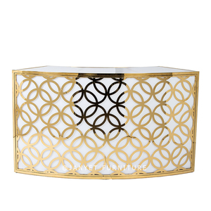 Luxury Gold Hotel Wedding Party Modular <span class=keywords><strong>Outside</strong></span> Cocktail Counter Bar Round per eventi - Product Image 3
