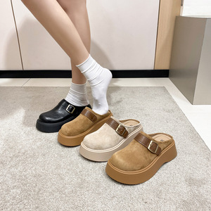 Sandalias <span class=keywords><strong>Birkenstock</strong></span> de Plataforma Estilo Japonés para Mujer, Zuecos de Cuero Pequeños con Punta Cerrada para Primavera/Verano, Mules para Mujer - Product Image 4