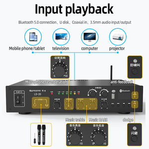 ลำโพงติดผนังบลูทูธแบบกันน้ำ 2 โซน พร้อมเครื่องขยายเสียงแรงดันคงที่ สำหรับใช้งานเชิงพาณิชย์ในร้านค้าและโรงเรียน - Product Image 6