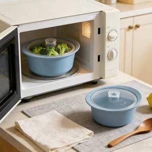 Portable Section Silicone Steamer <b>Pot</b> for <b>Vegetables</b> Meat and Rice Microwave Safe Heat Resistant Non Stick - Product Image 3