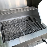 Barbecue d'extérieur en acier inoxydable 304, facile à assembler et à nettoyer, grand modèle encastrable au charbon de bois, avec système de désoxygénation