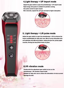 Thiết bị trị liệu bằng đèn <span class=keywords><strong>LED</strong></span> thúc đẩy sự hấp thụ của sóng ánh sáng màu xanh và đỏ bằng cách nâng kem mặt và làm săn chắc da - Product Image 6