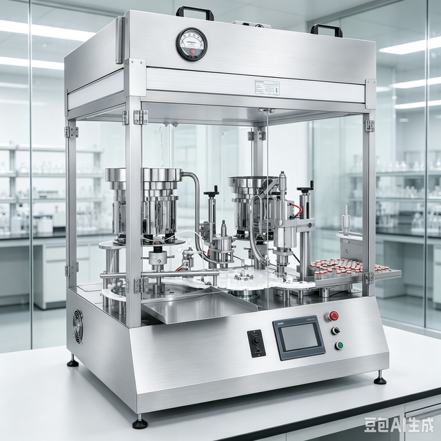FillinMachine Compact Desktop Vial Filling and Crimping Machine Peristaltic Pump Aseptic Liquid Vial Capping Sealing Equipment