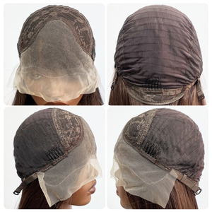 Peluca de Cabello Sintético Largo y Liso de 26-30 Pulgadas con Mecanismo Completo, Frente de Encaje Transparente HD 13x4, Peluca Sintética para Mujeres Negras - Product Image 5