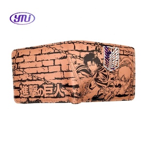 Cartera corta Attack on Titan Levi Wings Freedom PU cuero monedero Anime billetera regalo - Product Image 5