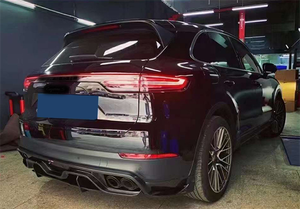 Pour le Porsche <span class=keywords><strong>Cayenne</strong></span> 9Y0 <span class=keywords><strong>SUV</strong></span> style TK pare-chocs arrière en fibre de carbone diffuseur arrière kit carrosserie pare-chocs avant bord jupes latérales - Product Image 6