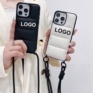Puffer Áo Khoác Biểu Tượng Tùy Chỉnh In Trường Hợp Điện Thoại Với Chuỗi Silicone Điện Thoại Trường Hợp Bìa Cho Iphone 16 15 14 13 12 11 Pro Max Cộng Với - Product Image 1