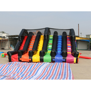 6 lane màu sắc chạy người lớn <span class=keywords><strong>inflatable</strong></span> obstacle course với <span class=keywords><strong>2</strong></span> hill <span class=keywords><strong>slide</strong></span> cho ngoài trời 5 K <span class=keywords><strong>inflatable</strong></span> các hoạt động thể thao - Product Image 4
