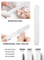 Limes à ongles zébrées jetables professionnelles grain 100/180 5 "Double face émeri manucure pédicure outils 50 pièces/sac