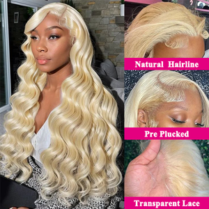 Perruque Lace Front 13x4 Blonde Ondulée de 36 Pouces, Dentelle HD Transparente 13x6, Perruques de Cheveux Humains Pré-Pluckées 613 pour Femmes Noires - Product Image 2