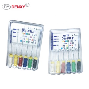 Denxy Limes endodontiques dentaires Utilisation manuelle Fichiers K <span class=keywords><strong>Niti</strong></span> Carré H Fichiers manuels Taille 10 6 pièces/par boîte Utilisation manuelle - Product Image 2