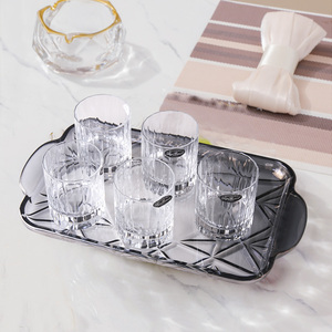 Plateau <span class=keywords><strong>rectangulaire</strong></span> en verre pour fruits, grande capacité, créatif, pour collations, gobelets et gâteaux domestiques – Vente en gros - Product Image 2
