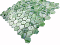 Mosaïque nordique bleu fond hexagonal salle de bain carreaux de sol balcon piscine étang à poissons carreaux