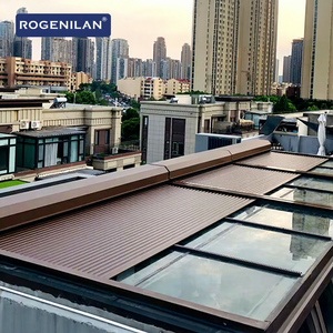 Rideau électrique en <span class=keywords><strong>aluminium</strong></span> intelligent pour véranda, fenêtre rétractable, pare-soleil, rouleau <span class=keywords><strong>de</strong></span> toit pour volet roulant - Product Image 1