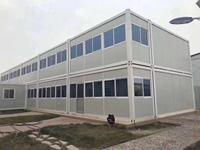 Bâtiment mobile préfabriqué à deux étages en conteneurs, bureau mobile, hôpital, facile à installer, design moderne et respirant