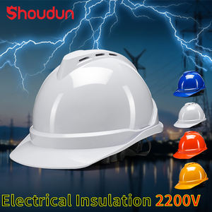 <span class=keywords><strong>Casque</strong></span> <span class=keywords><strong>de</strong></span> <span class=keywords><strong>chantier</strong></span> ABS <span class=keywords><strong>de</strong></span> style V, <span class=keywords><strong>casque</strong></span> <span class=keywords><strong>de</strong></span> sécurité pour électricien, épaissi, respirant, anti-écrasement - Product Image 1