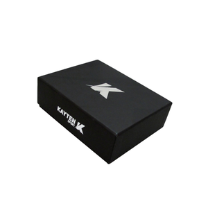 Hộp Giấy Thủ Công Sang Trọng Sliver Foil Logo Hộp Giấy Đen Với Nắp Và Cơ Sở - Product Image 4