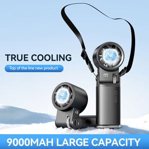 16°C Ice Sense Handheld 199 Speeds 9000Mah Usb-C Fast Charging Portable Fan With Led <b>Light</b> & Multi-Angle Adjustment - Product Image 3