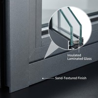 Fenêtres à battants en aluminium de la série 50, insonorisées, à économie d'énergie, design minimaliste pour usage résidentiel et commercial