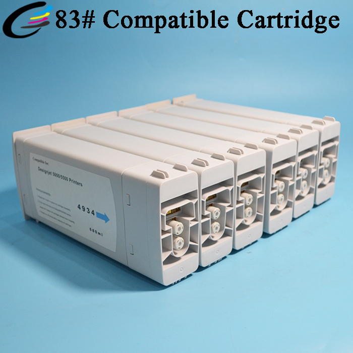 Compatible UV Encre Pigmentée Cartouche 83 pour HP DesignJet 5500 5100 5000 Traceur Cartouches