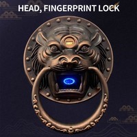 Serrure de porte intelligente électronique de poignée de tiroir de meubles d'acier inoxydable en forme de lion