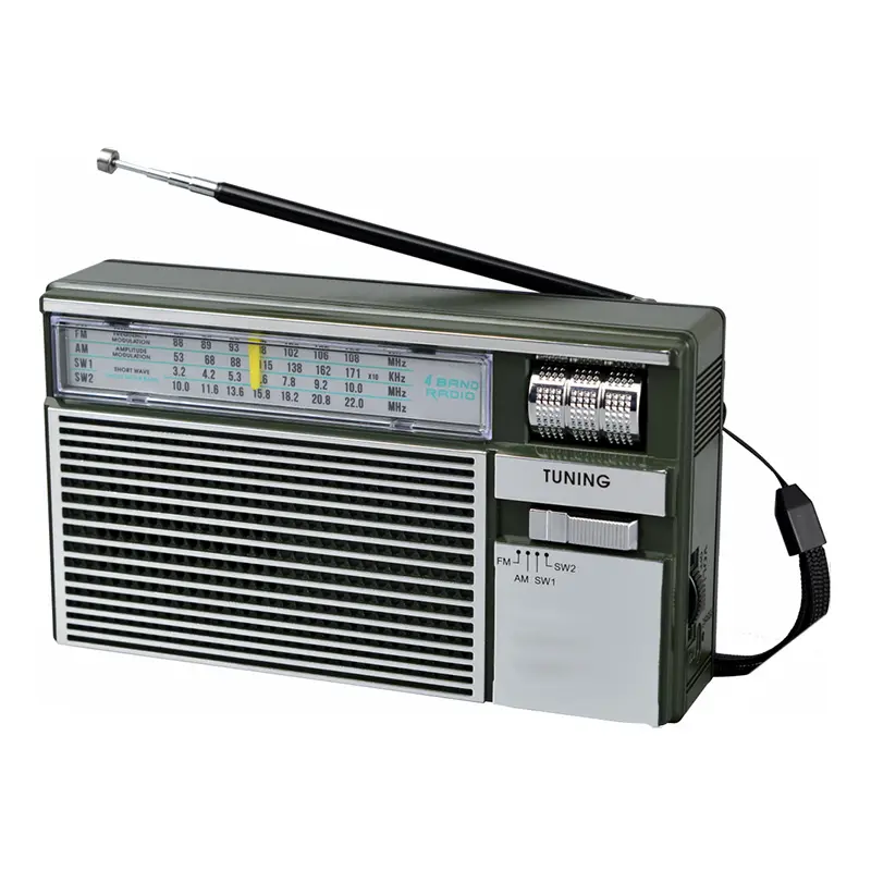 MLK-7518高品質屋外ラジオ充電式バッテリーAM FM SWポータブルラジオUSBケーブル付き