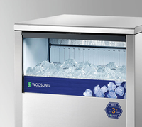 Machine à glaçons commerciale carrée refroidie par air WOOSUNG WSIM-035A 35 kg/jour, 220V, en acier inoxydable, glace transparente, pour petite boutique, café, 450W, Wanbao