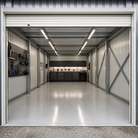 Garage conteneur combiné 2x20 pieds, double unité en acier pour stockage de deux voitures, à baie large et verrouillable, pour véhicules familiaux et atelier