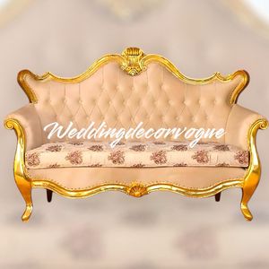 Sofá de boda de lujo para rey y reina juego de sofá de estilo asiento para la novia novio escenario sofá Hotel vestíbulo y recepción eventos - Product Image 1
