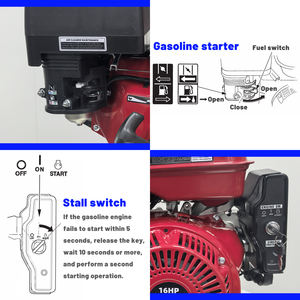 Moteur à essence TLJ TJ460 459cc 16HP pour équipement, monocylindre refroidi par air, 4 temps avec options de démarrage double - Product Image 5
