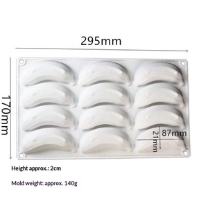 12-Cavity Fruit Banana <b>Silicone</b> Mousse Cake French Dessert Chocolate Mold <b>Baking</b> Tools GT0014 Individual Packaging - Product Image 3